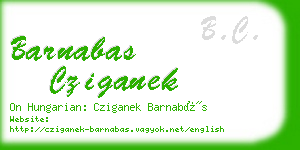 barnabas cziganek business card